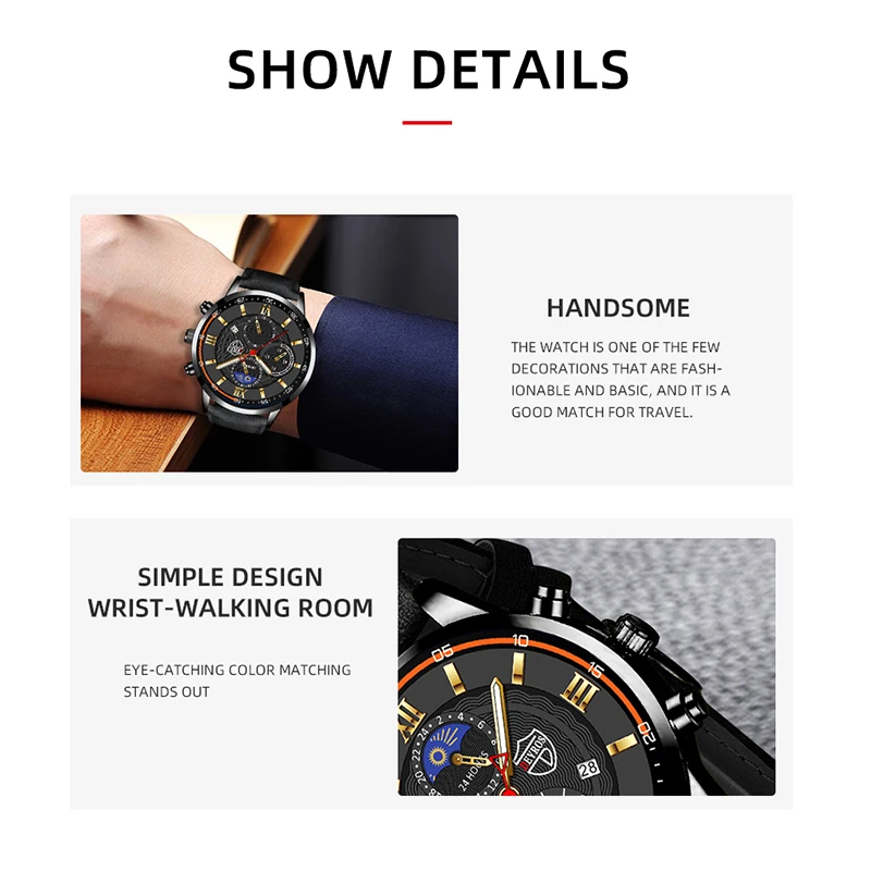 Men Sport Watch Luxury Stainless Steel Quartz Wristwatch Man Business Casual Leather Bracelet Male Luminous Clock Watches Men Sport Watch Luxury Stainless Steel Quartz Wristwatch Man Business Casual Leather Bracelet Male Luminous Clock Watches
