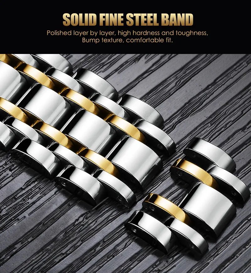 Top Brand Mens Luxury Watch Stainless Steel Luminescence Clock Casual Chic 3Bar Waterproof Outdoor Sport Watch