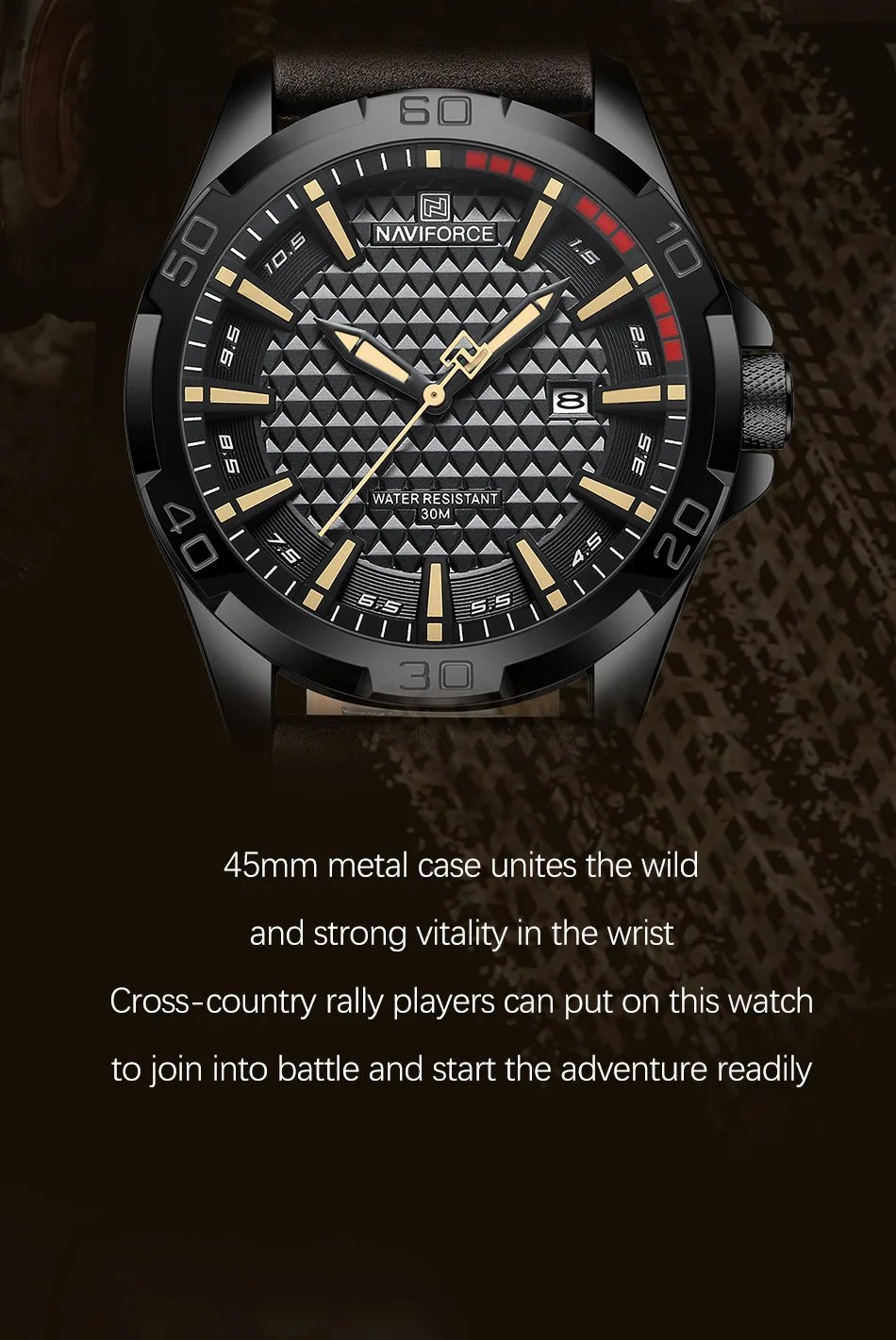 Men Casual Sport Military Quartz Calendar Wrist Watch for Man Business Leather Waterproof Male Clock Relogio Masculino