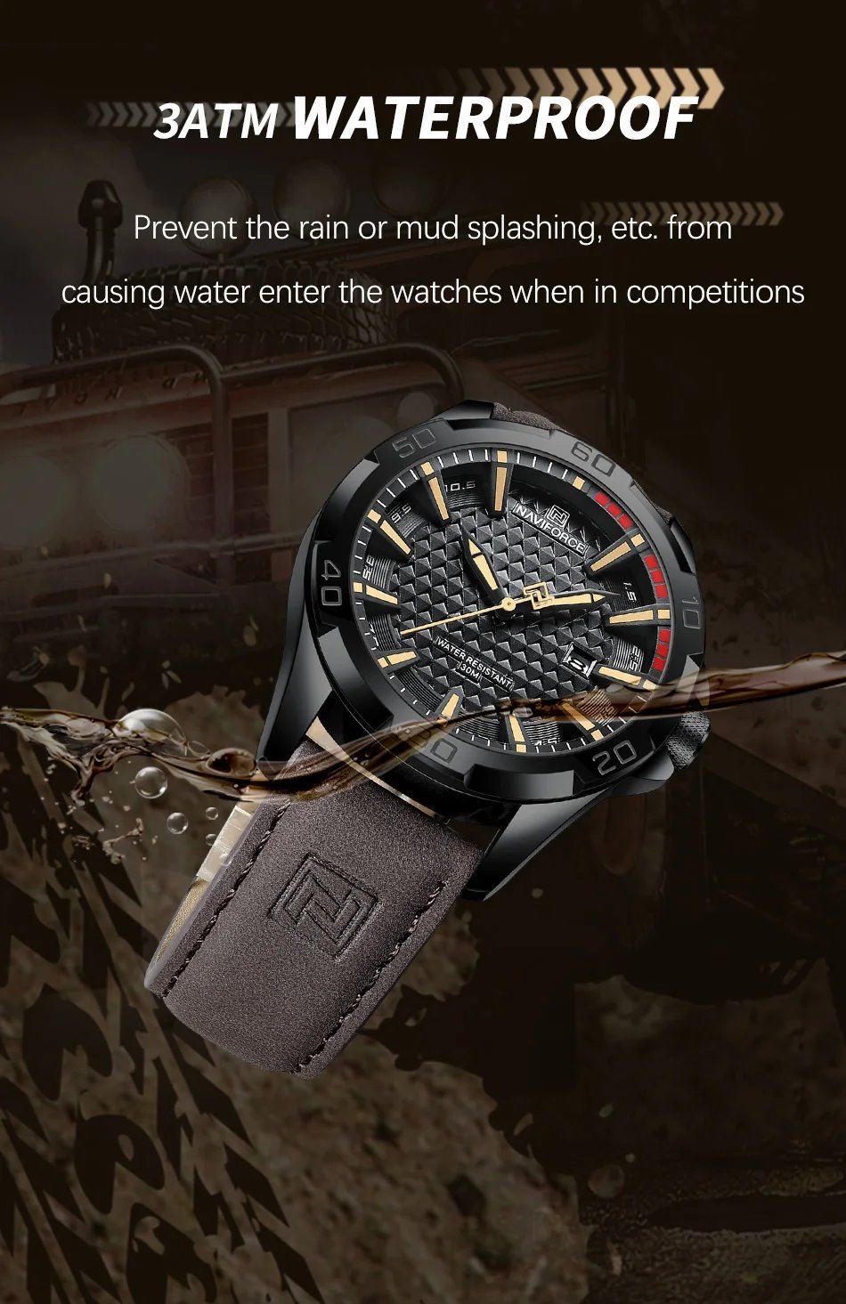 Men Casual Sport Military Quartz Calendar Wrist Watch for Man Business Leather Waterproof Male Clock Relogio Masculino