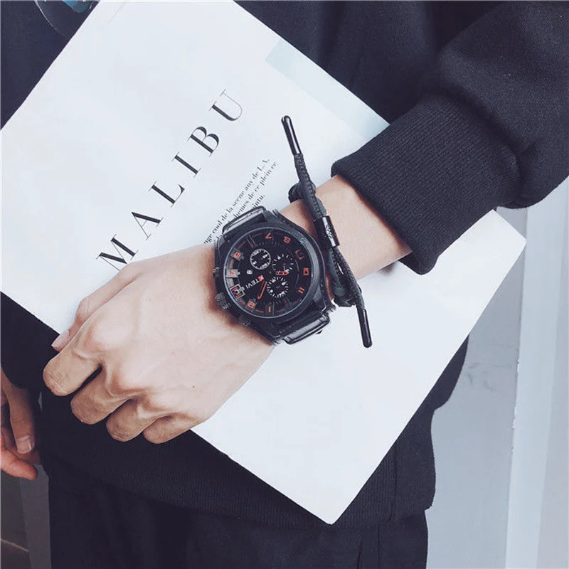 Retro Men's Watches Classic Luxury Business Quartz Watch Fashion Big Dial Leather Strap Date Military Wristwatch for Men Retro Men's Watches Classic Luxury Business Quartz Watch Fashion Big Dial Leather Strap Date Military Wristwatch for Men