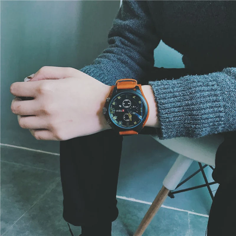 Retro Men's Watches Classic Luxury Business Quartz Watch Fashion Big Dial Leather Strap Date Military Wristwatch for Men Retro Men's Watches Classic Luxury Business Quartz Watch Fashion Big Dial Leather Strap Date Military Wristwatch for Men