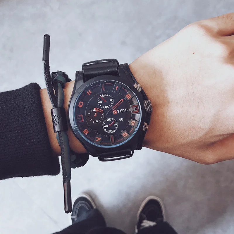 Retro Men's Watches Classic Luxury Business Quartz Watch Fashion Big Dial Leather Strap Date Military Wristwatch for Men Retro Men's Watches Classic Luxury Business Quartz Watch Fashion Big Dial Leather Strap Date Military Wristwatch for Men