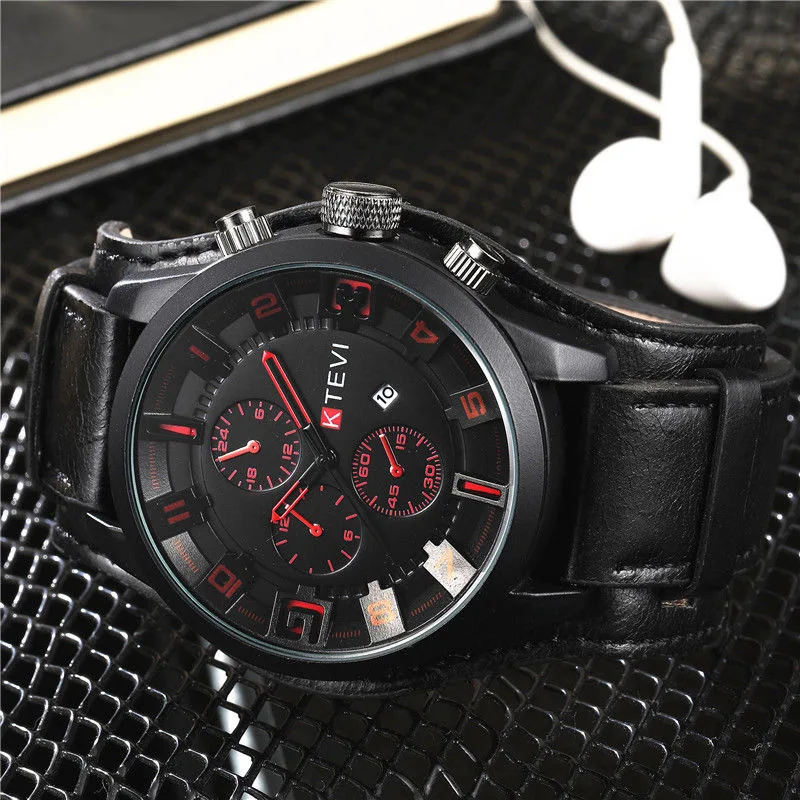 Retro Men's Watches Classic Luxury Business Quartz Watch Fashion Big Dial Leather Strap Date Military Wristwatch for Men Retro Men's Watches Classic Luxury Business Quartz Watch Fashion Big Dial Leather Strap Date Military Wristwatch for Men