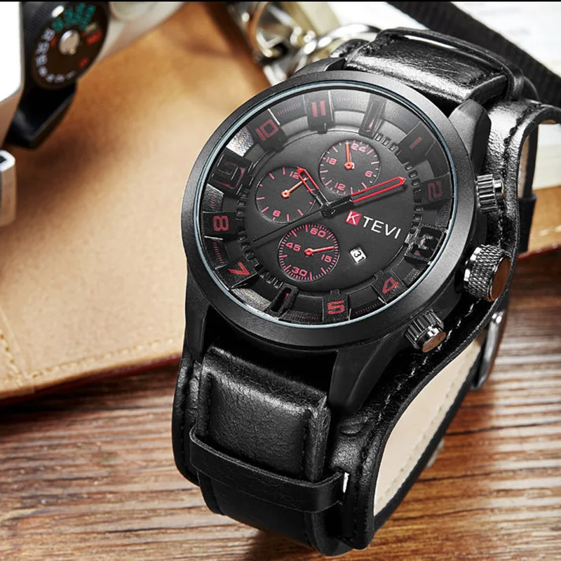 Retro Men's Watches Classic Luxury Business Quartz Watch Fashion Big Dial Leather Strap Date Military Wristwatch for Men Retro Men's Watches Classic Luxury Business Quartz Watch Fashion Big Dial Leather Strap Date Military Wristwatch for Men