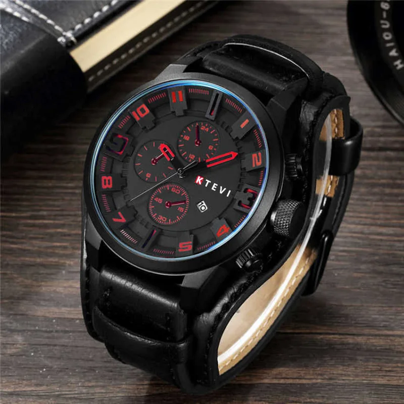 Retro Men's Watches Classic Luxury Business Quartz Watch Fashion Big Dial Leather Strap Date Military Wristwatch for Men Retro Men's Watches Classic Luxury Business Quartz Watch Fashion Big Dial Leather Strap Date Military Wristwatch for Men