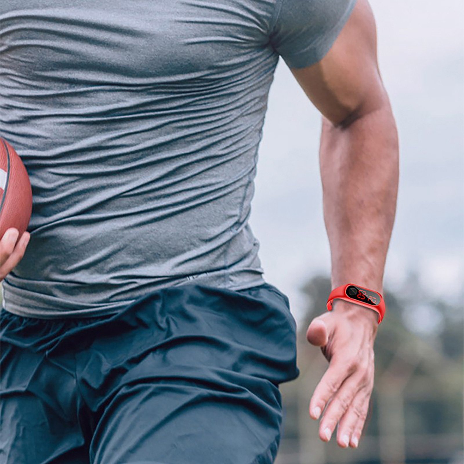 M3 Led Wristwatch Fitness Color Screen Smart Sport Bracelet Activity Running Tracker Heart Rate For Men Women Silicone Watch