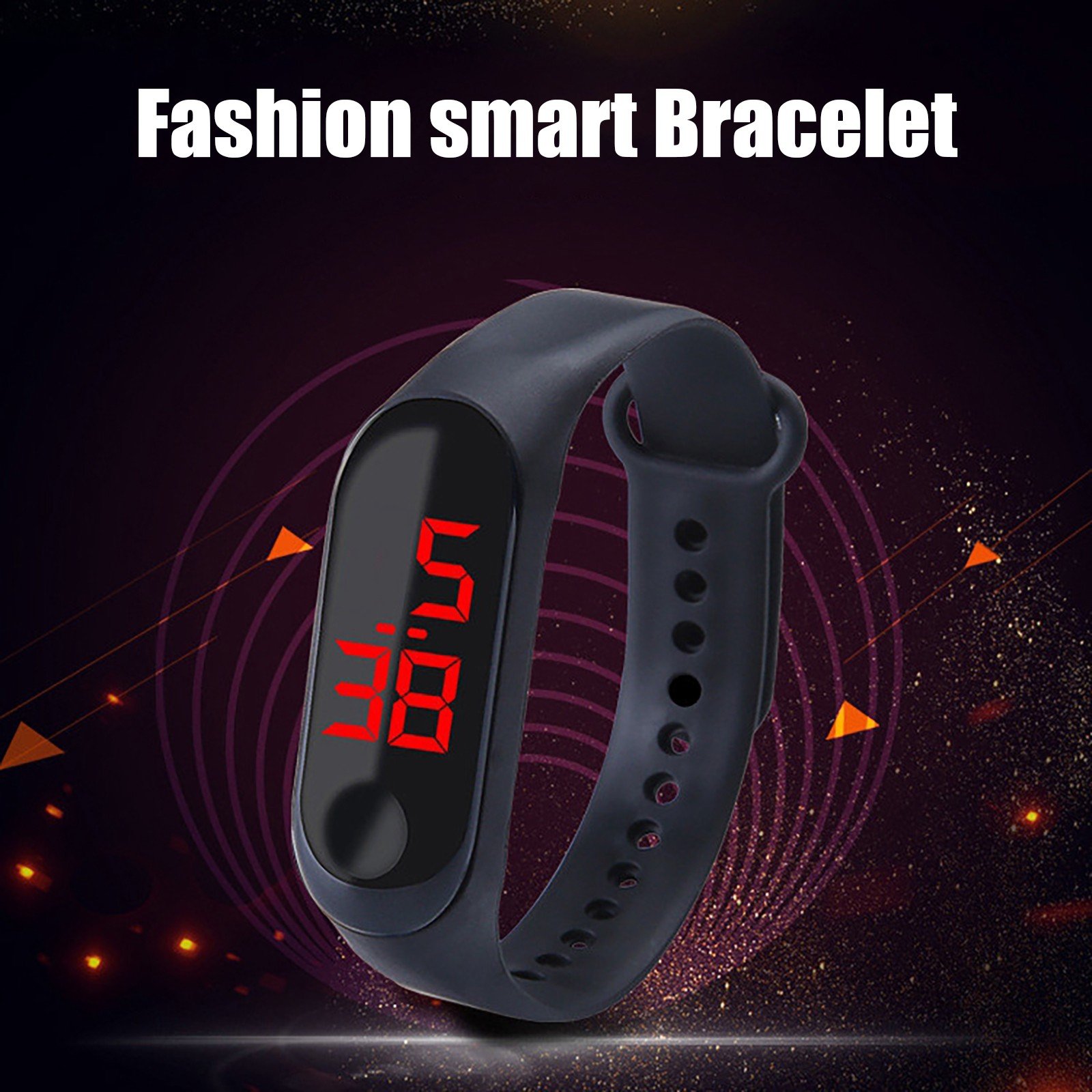 M3 Led Wristwatch Fitness Color Screen Smart Sport Bracelet Activity Running Tracker Heart Rate For Men Women Silicone Watch