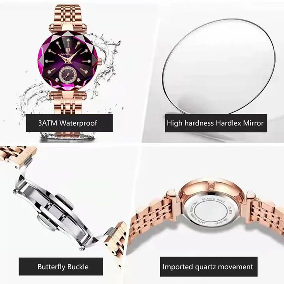 Watch for Women Luxury Jewelry Design Rose Gold Steel Quartz Wristwatches Waterproof Fashion Swiss Brand Ladies Watches Watch for Women Luxury Jewelry Design Rose Gold Steel Quartz Wristwatches Waterproof Fashion Swiss Brand Ladies Watches