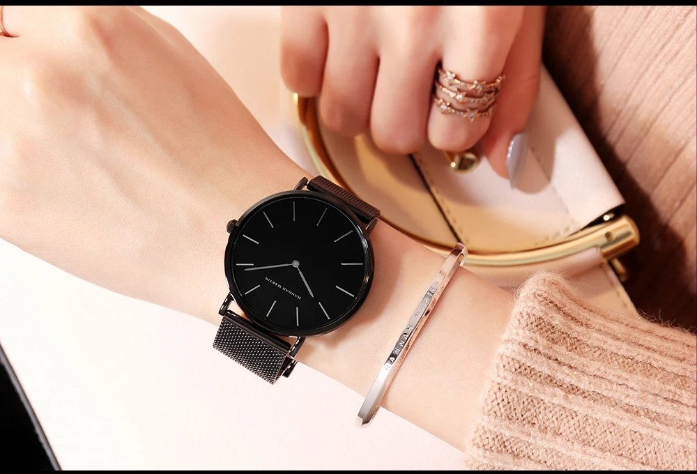Women Watch Top Brand Dropshipping Japan Quartz Movement 36mm Rose Gold Waterproof Fashionable Nordic Minimalist Ladies Watches