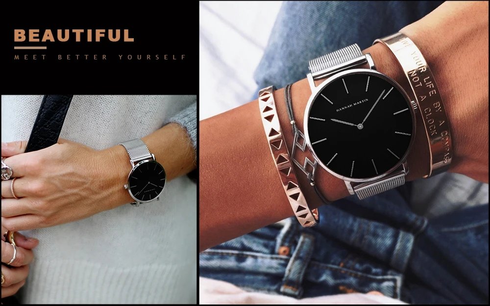 Women Watch Top Brand Dropshipping Japan Quartz Movement 36mm Rose Gold Waterproof Fashionable Nordic Minimalist Ladies Watches