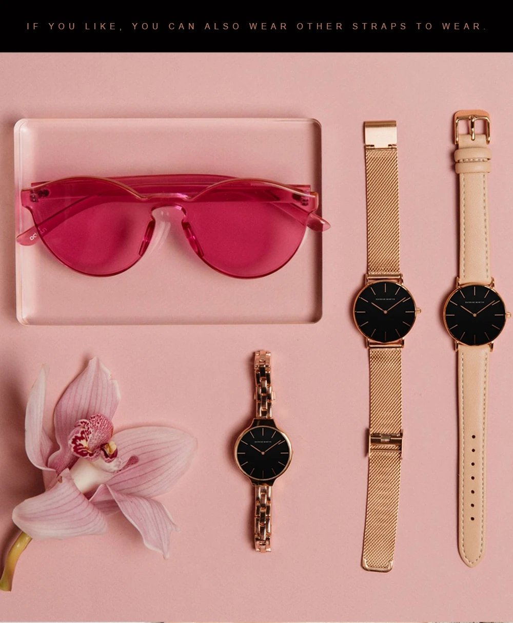 Women Watch Top Brand Dropshipping Japan Quartz Movement 36mm Rose Gold Waterproof Fashionable Nordic Minimalist Ladies Watches