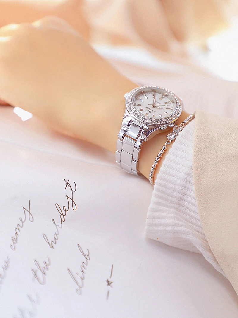 2023 Ladies Wrist Watches Dress Gold Watch Women Crystal Diamond Watches Stainless Steel Silver Clock Women Montre Femme 2023 Ladies Wrist Watches Dress Gold Watch Women Crystal Diamond Watches Stainless Steel Silver Clock Women Montre Femme