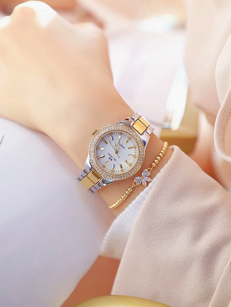 2023 Ladies Wrist Watches Dress Gold Watch Women Crystal Diamond Watches Stainless Steel Silver Clock Women Montre Femme 2023 Ladies Wrist Watches Dress Gold Watch Women Crystal Diamond Watches Stainless Steel Silver Clock Women Montre Femme
