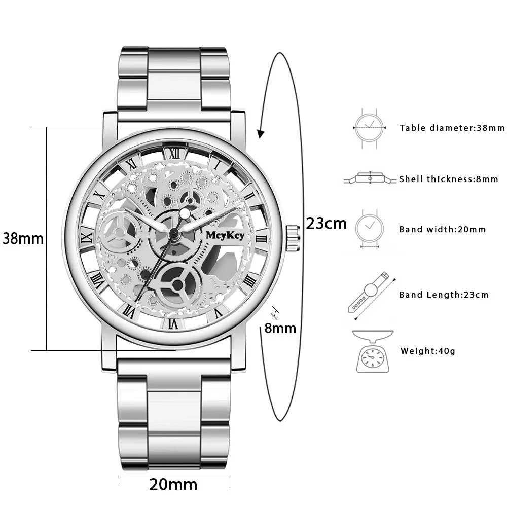 New Fashion Top Women Hollow Skeleton Faux Mechanical Watch Ladies Metal Mesh Quartz Wrist Watches For Female Relogio Feminino