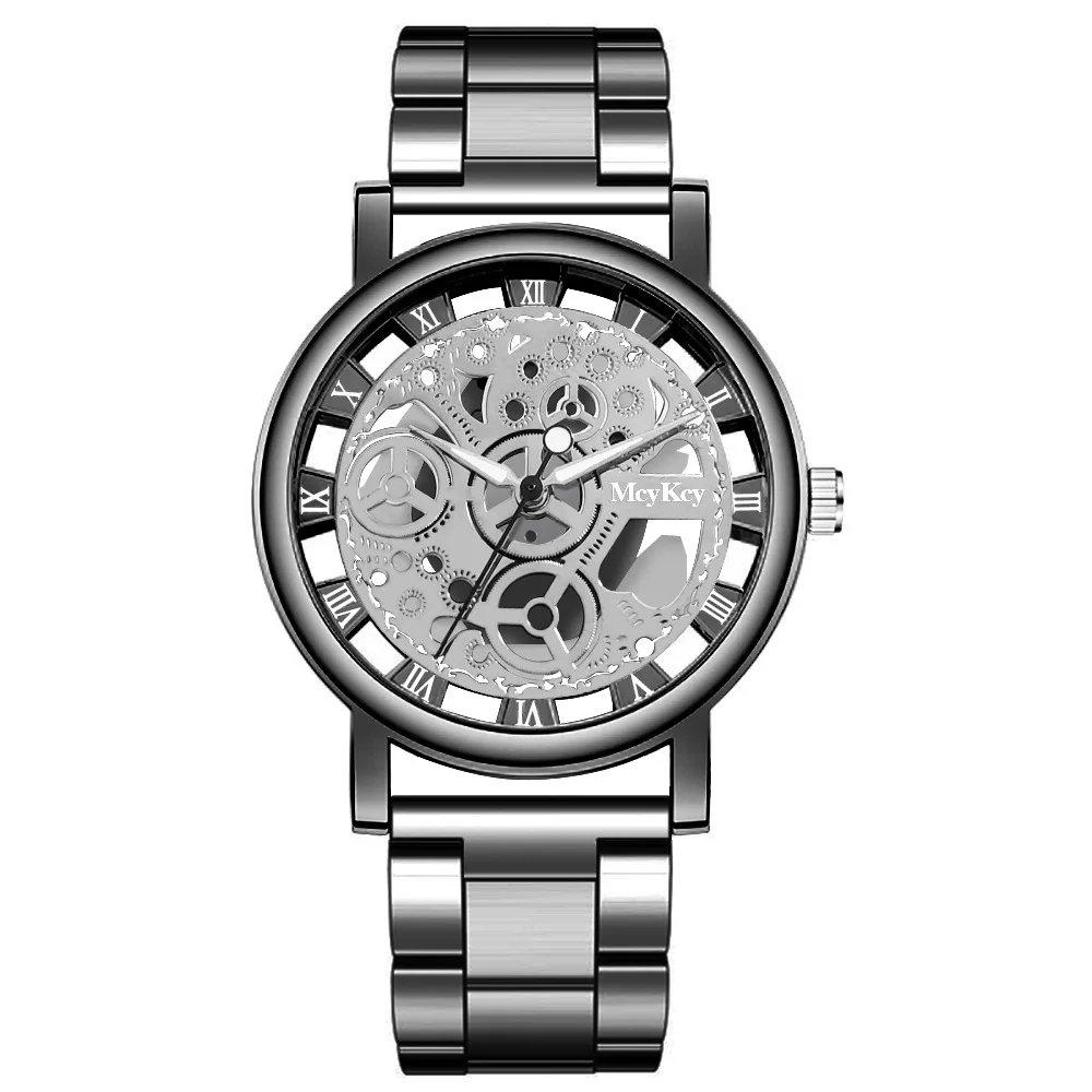 New Fashion Top Women Hollow Skeleton Faux Mechanical Watch Ladies Metal Mesh Quartz Wrist Watches For Female Relogio Feminino