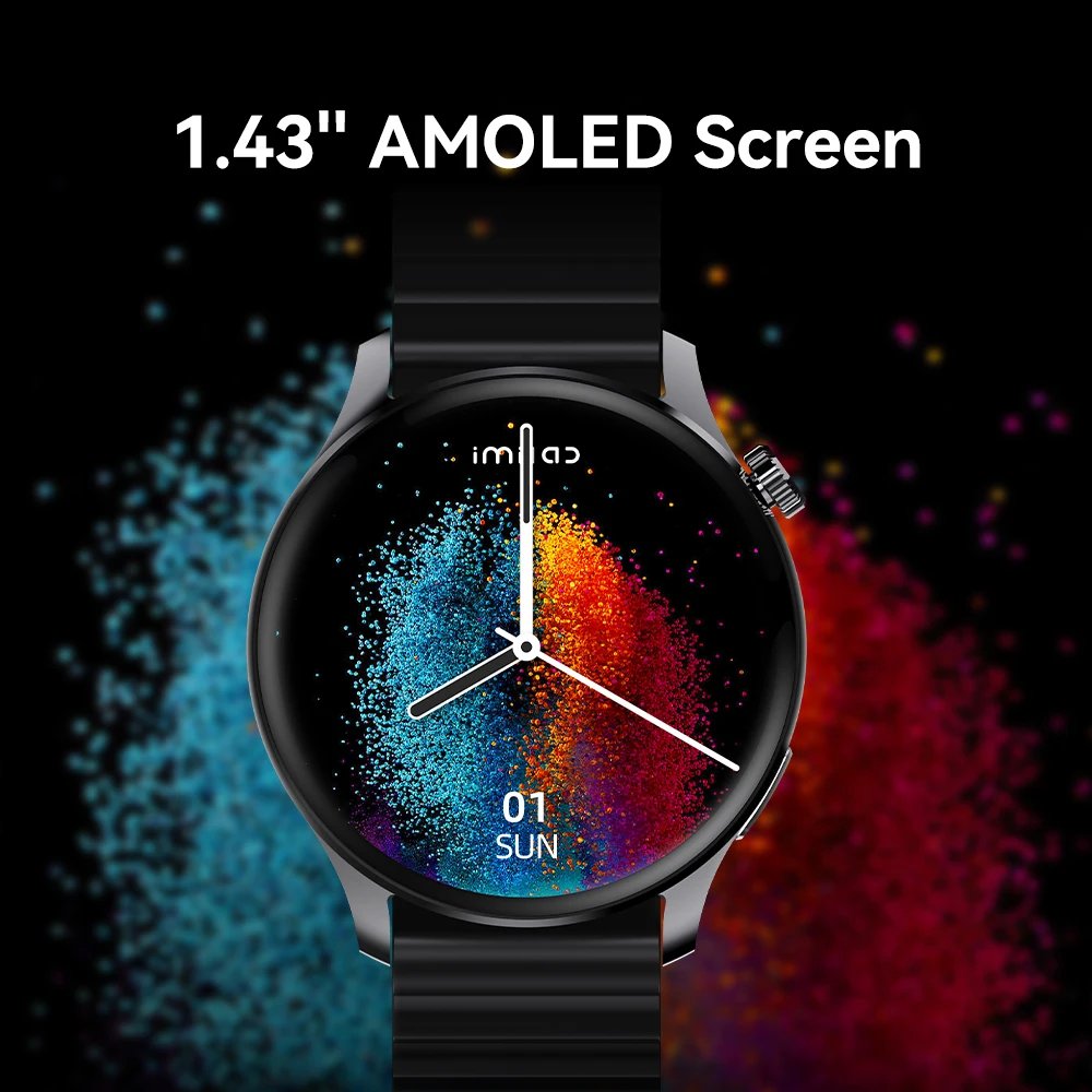 2023 IMILAB W13 Smartwatch 1.43″ AMOLED Display Sunlight Bluetooth Calls 15 Days Battery Life For Men Women Imilab Fit APP 2023 IMILAB W13 Smartwatch 1.43