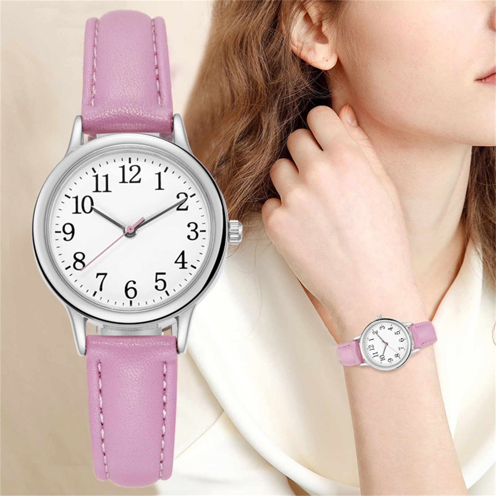 Japan Movement Women Quartz Fine Watch Easy To Read Arabic Numerals Simple-Dial часы женские наручные montre femme relojes para