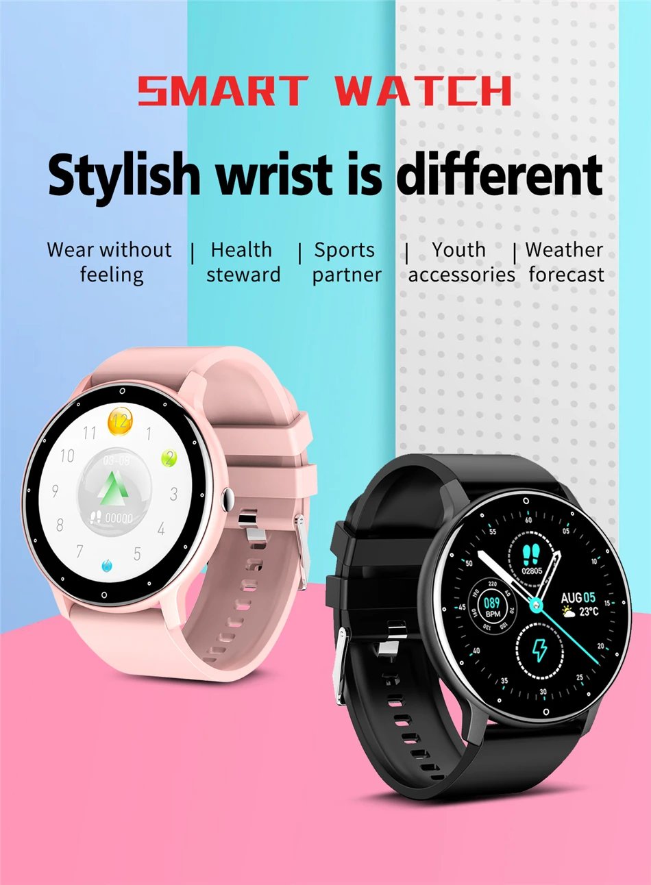 Men Smart Watch Full Touch Screen Sport Fitness Tracker IP68 Waterproof Bluetooth Smartwatch for Men Women Smartphone 2023
