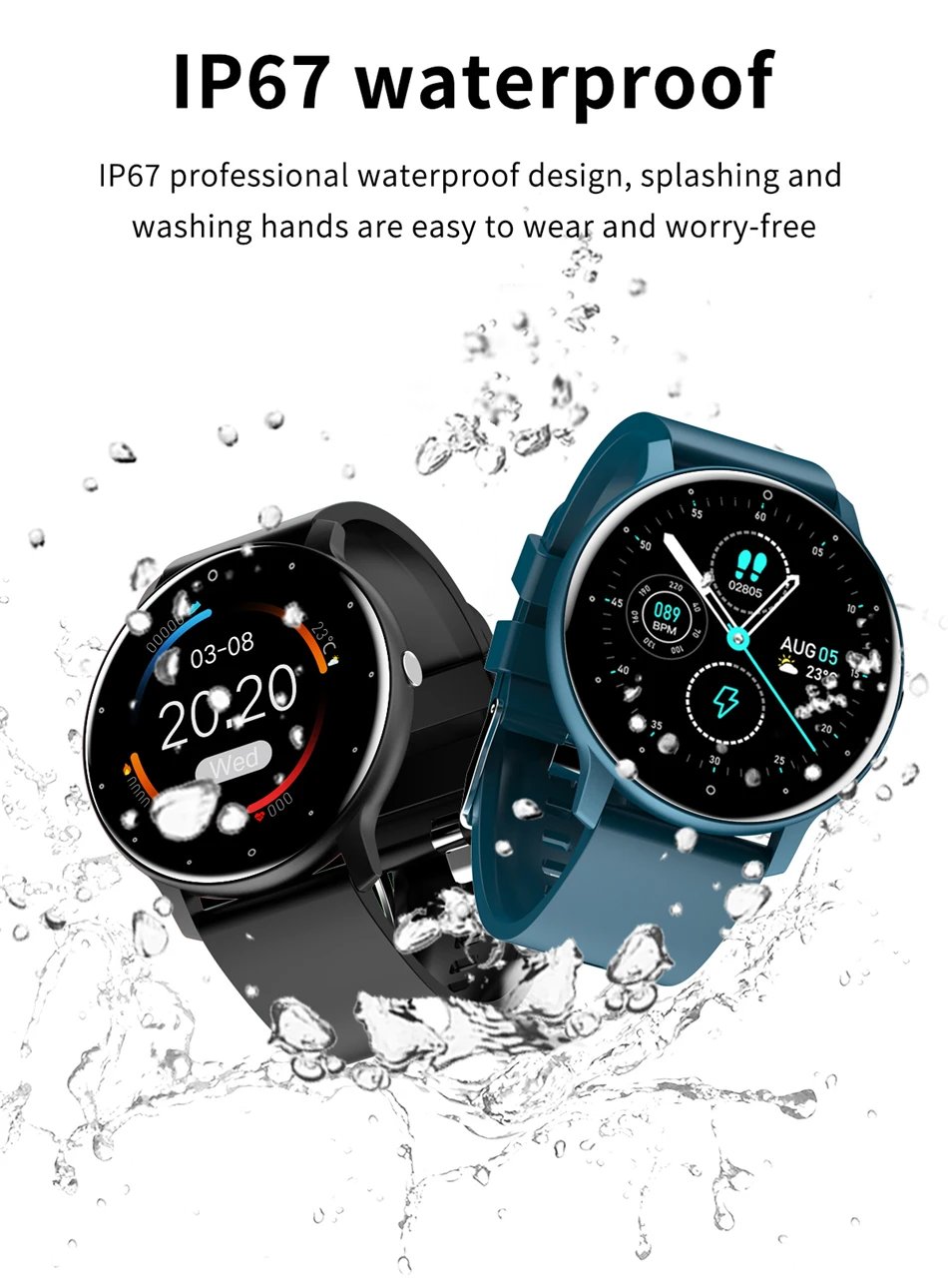 Men Smart Watch Full Touch Screen Sport Fitness Tracker IP68 Waterproof Bluetooth Smartwatch for Men Women Smartphone 2023