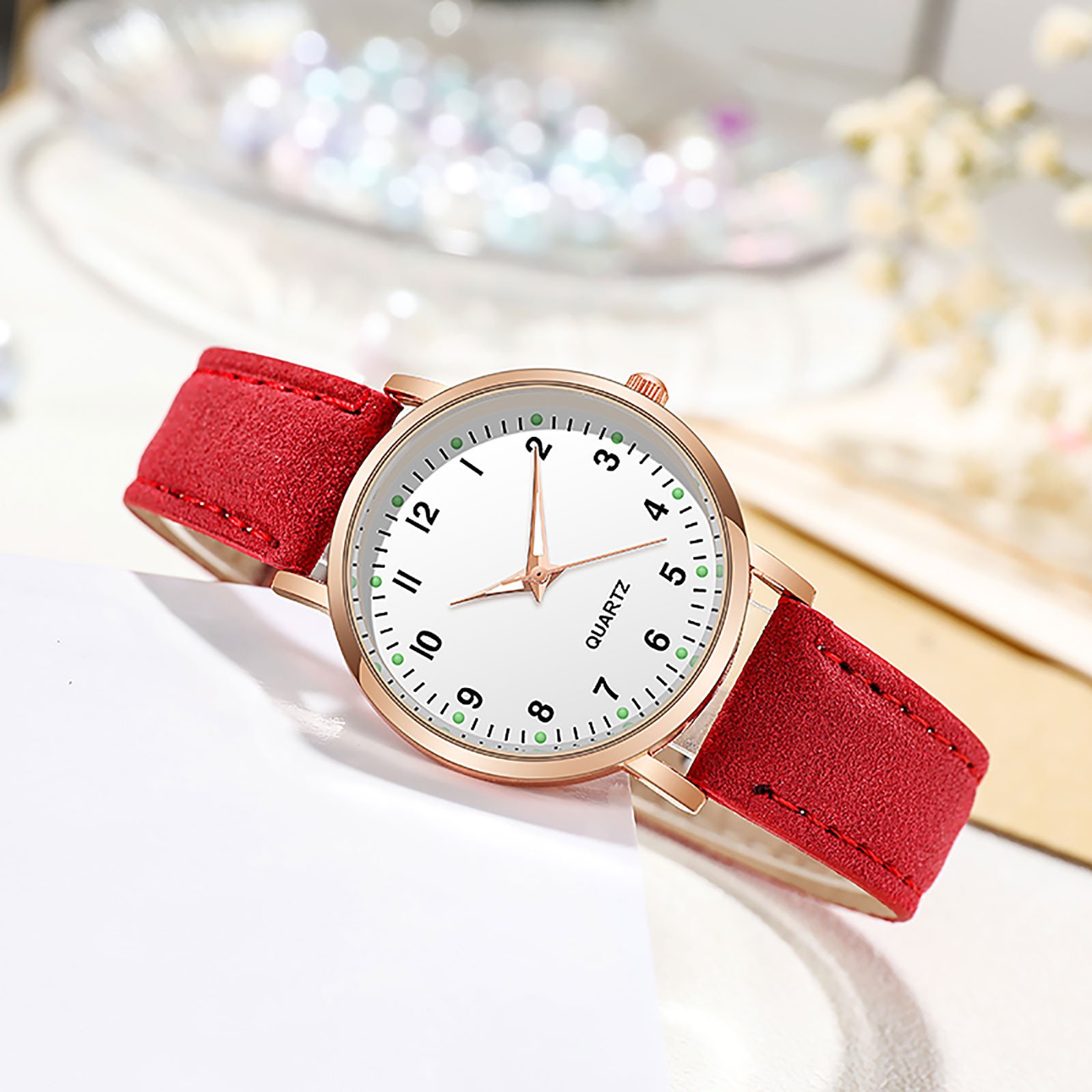 Luxury Back Light Watch For Women 2023 Diamond-studded Luminous Retro Female Watch Ladies Leather Strap Relogio Montre Femme