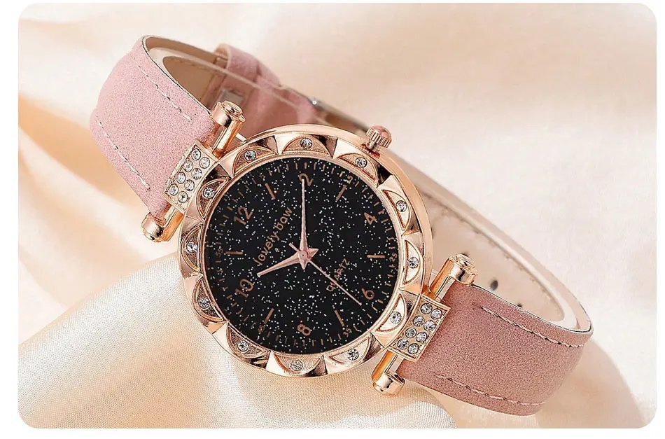 Watch Set For Women Luxury Leather Analog Ladies Quartz Wrist Watch Fashion Bracelet Watch Set Holiday Gifts Montre