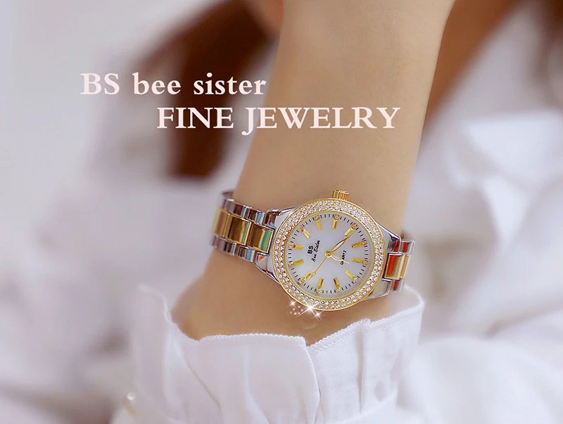 2023 Ladies Wrist Watches Dress Gold Watch Women Crystal Diamond Watches Stainless Steel Silver Clock Women Montre Femme