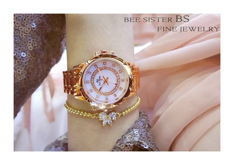 2023 Ladies Wrist Watches Dress Gold Watch Women Crystal Diamond Watches Stainless Steel Silver Clock Women Montre Femme