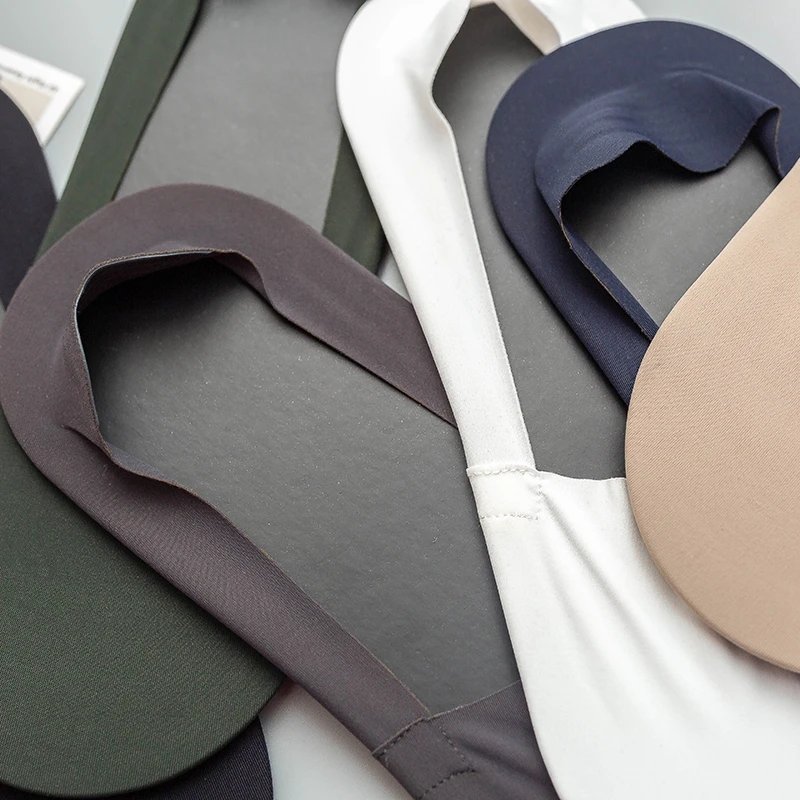 3 Pairs High Quality Matching Casual Socks Men Invisible Low Cut Sock Lot Breathable Silicone Non-slip Comfortable Cotton Bottom