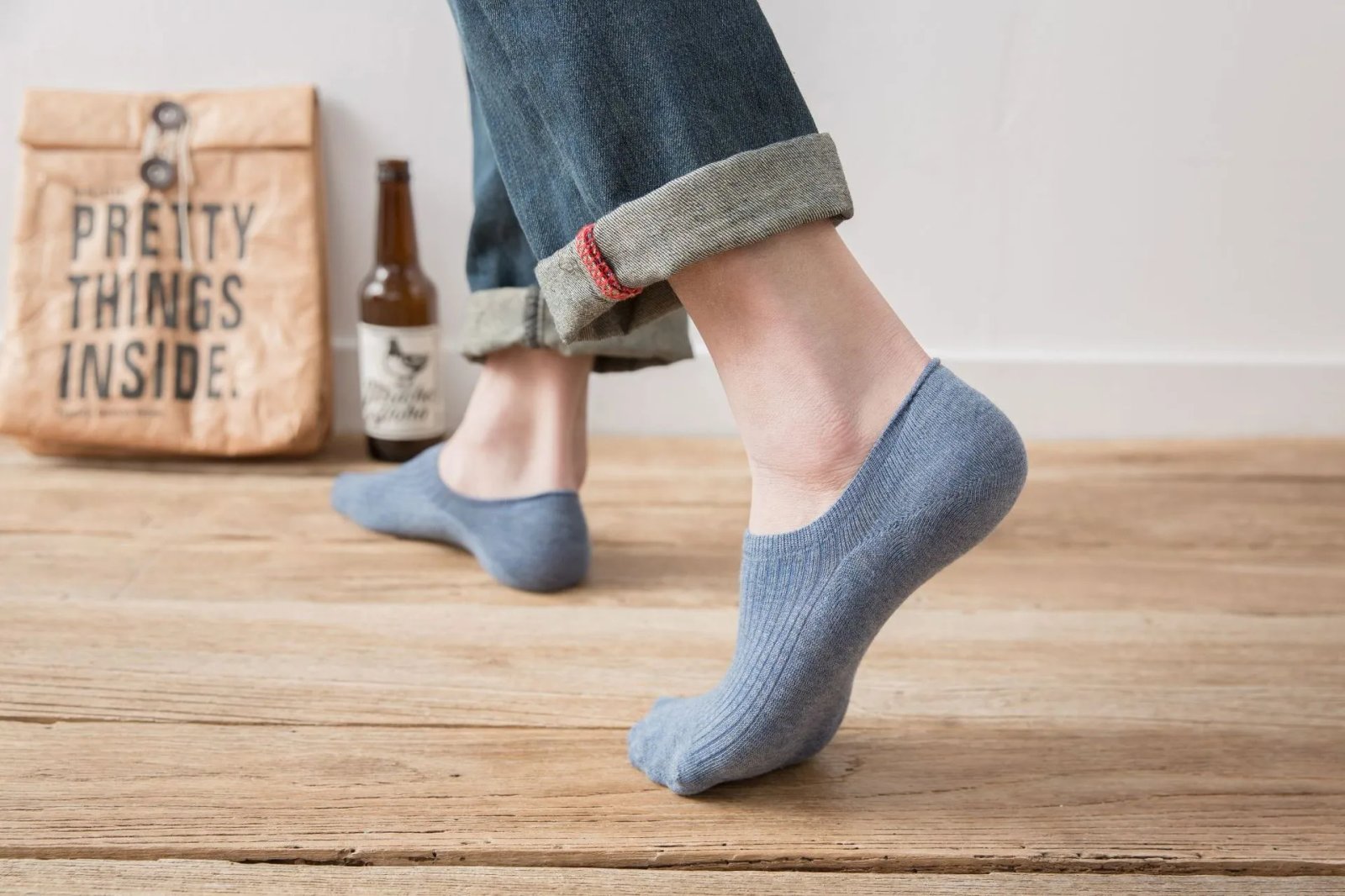 5Pair / Lot Men's Socks Non-slip Silicone Invisible Cotton Sock Breathable Mesh Comfortable Summer Thin Sports Men Sock Elastic