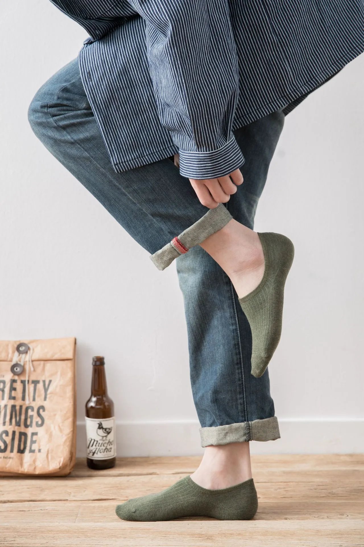 5Pair / Lot Men's Socks Non-slip Silicone Invisible Cotton Sock Breathable Mesh Comfortable Summer Thin Sports Men Sock Elastic