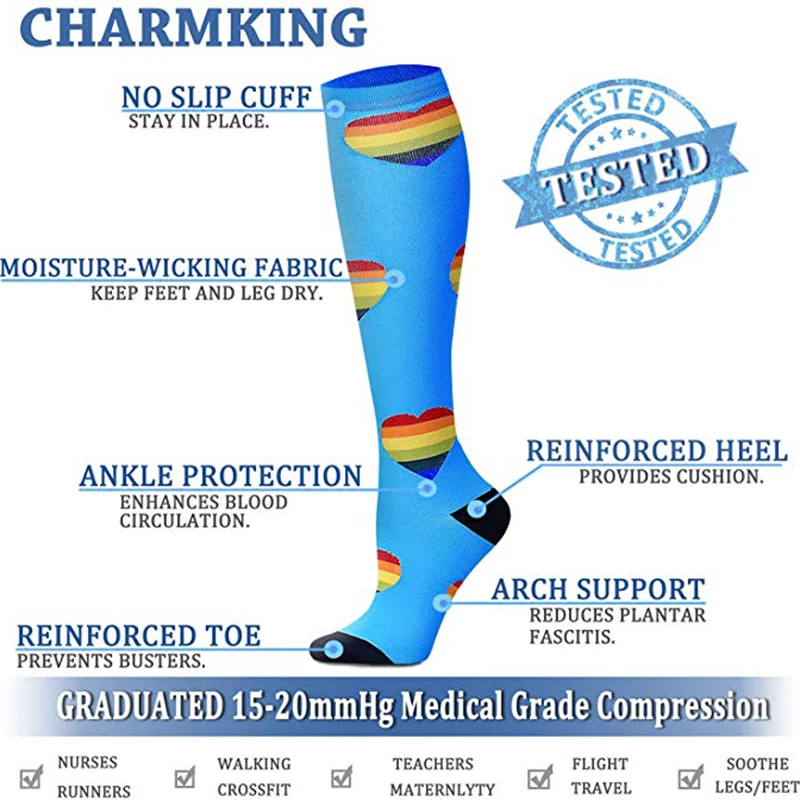 S-XXL Compression Socks Compression Socks for Varicose Vein Calf Riding Socks Stretch Open Toe Knee Socks S-XXL Compression Socks Compression Socks for Varicose Vein Calf Riding Socks Stretch Open Toe Knee Socks