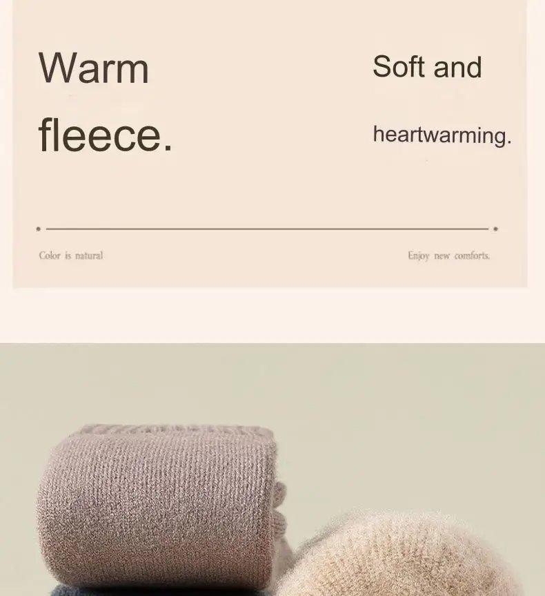 3 Pair Winter Thick Warm Men's Knee High Wool Socks High Quality Merino Wool Calf Socks Harajuku Retro Cashmere Snow Socks Men