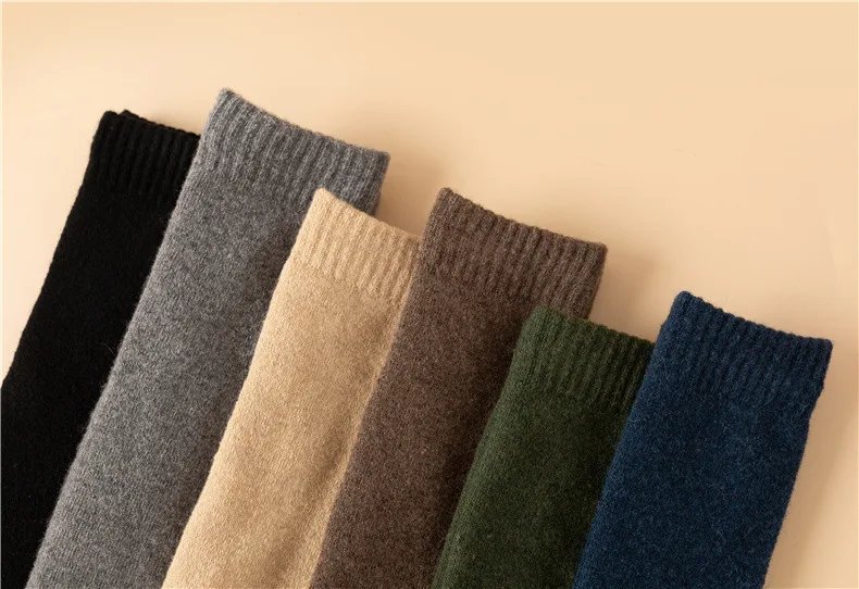 Men Knee High wool Socks Fashion JK Thin Slim Solid Color Non-slip Stockings Comfortable Solid Color Cotton Sports Male Socks