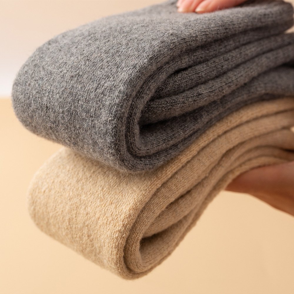 Men Knee High wool Socks Fashion JK Thin Slim Solid Color Non-slip Stockings Comfortable Solid Color Cotton Sports Male Socks