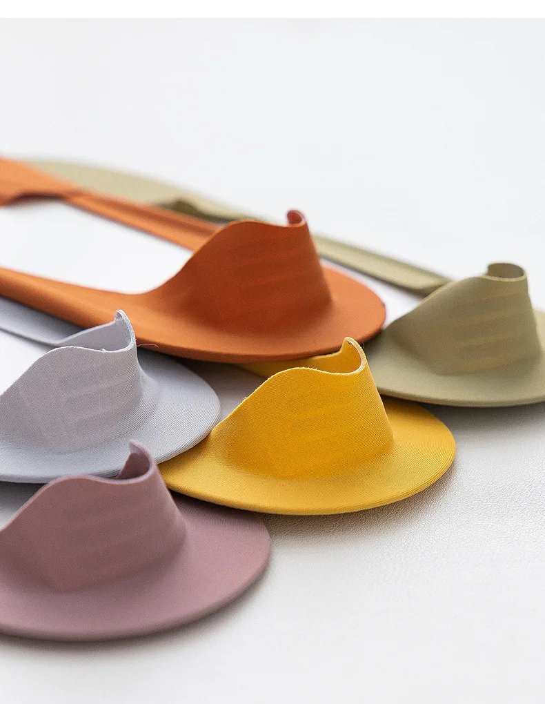 Men's Summer Shallow Invisible Socks 3Pairs Seamless Silk Breathable Cotton Bottom Sock Silicone Anti-slip Men Solid Color Socks