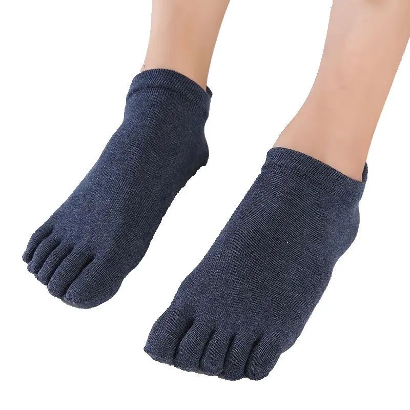 2023 Winter Men Five Fingers Socks Warm Non Slip Grip Fitness Toe Socks Breathable Low Calf Slipper Fitness Yoga Floor Socks