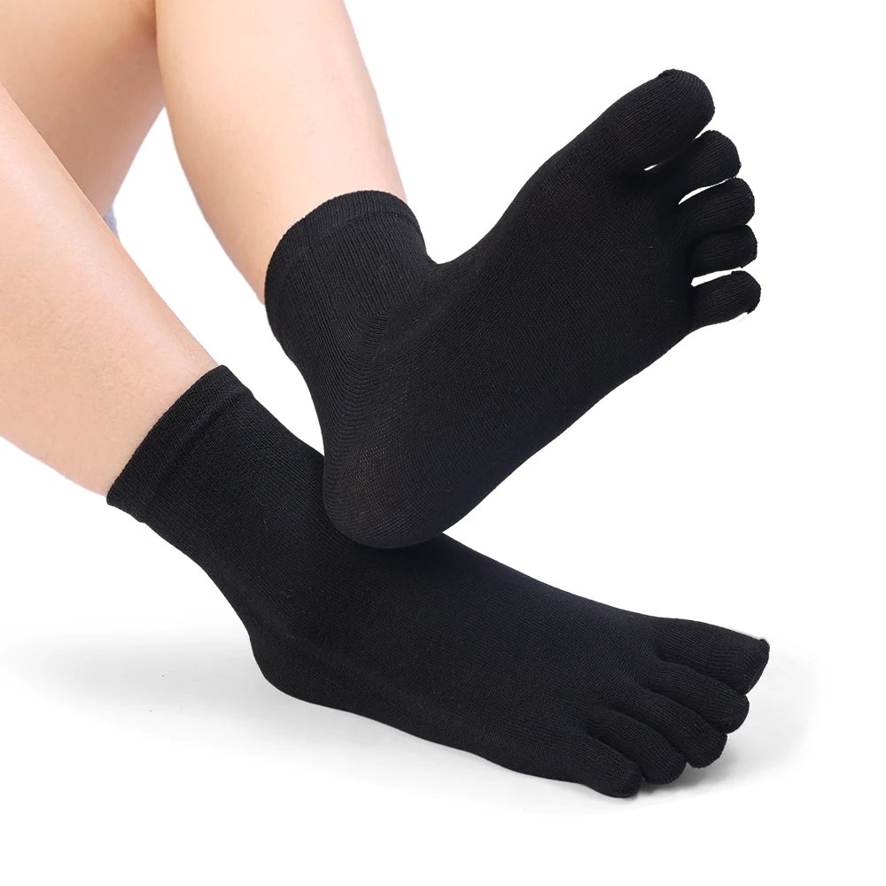 1/2Pairs Five Finger Socks Unisex Toe Socks Men and Women Breathable Cotton Stockings Sports Running Solid Black White Grey Sox 1/2Pairs Five Finger Socks Unisex Toe Socks Men and Women Breathable Cotton Stockings Sports Running Solid Black White Grey Sox