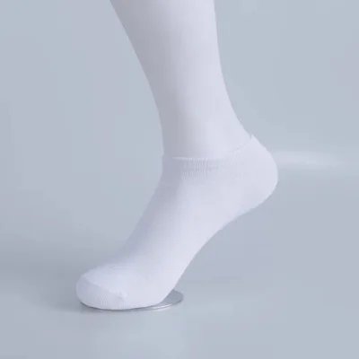 10pairs/Lot Men's Socks Casual Boat Socks Black Business Socks Solid Color Breathable Comfortable High Quality Ankle Socks 37-45