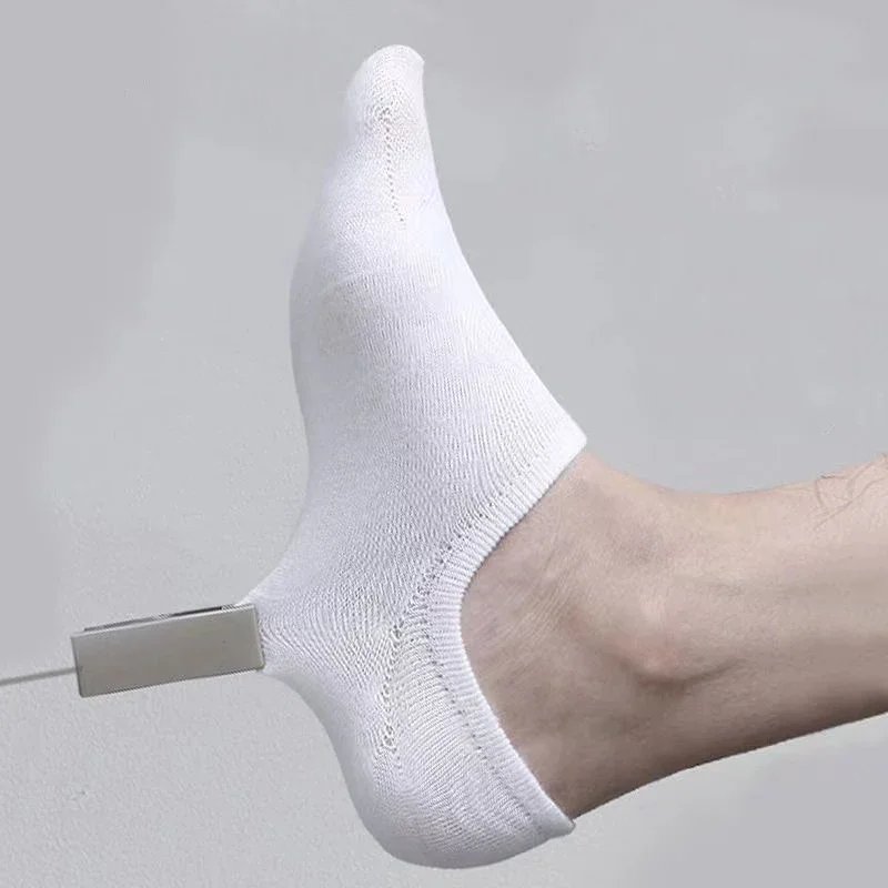 2/10pairs Men's Low Cut Socks Breathable Black White Business Boat Sox Sports Non-slip Ankle Boat Male Invisible Short Socks