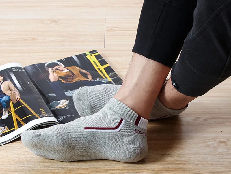 10Pieces=5Pair/lot Summer Cotton Man Short Socks Fashion Breathable Boat Socks Comfortable Casual Socks Male White Hot Sale