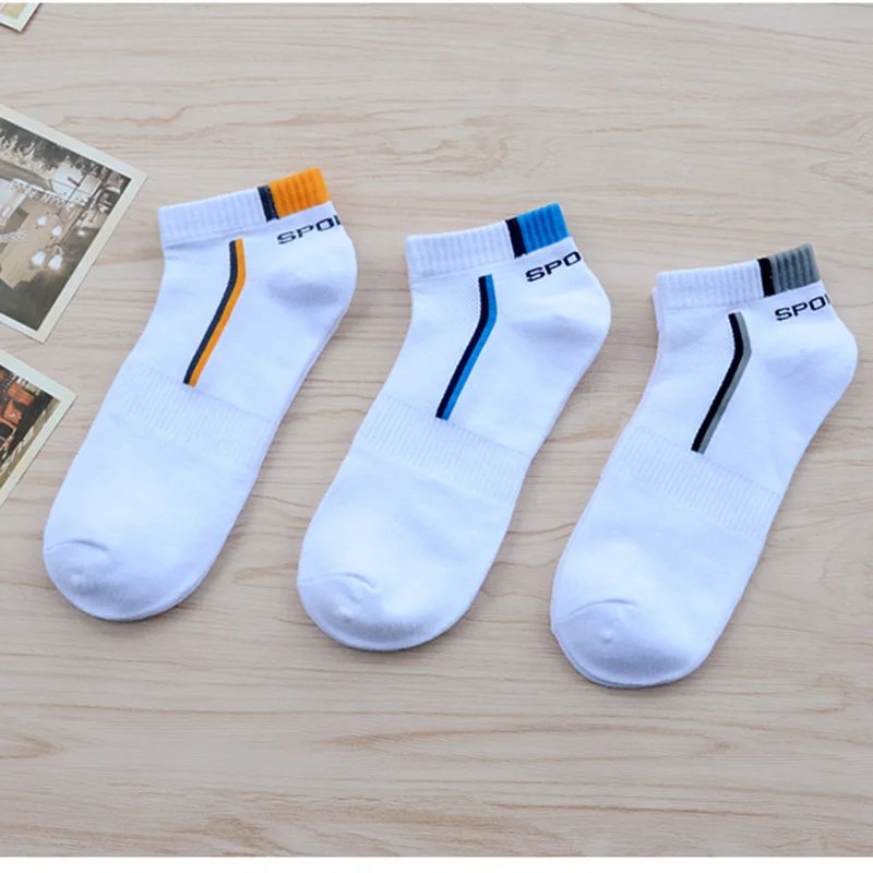 10Pieces=5Pair/lot Summer Cotton Man Short Socks Fashion Breathable Boat Socks Comfortable Casual Socks Male White Hot Sale