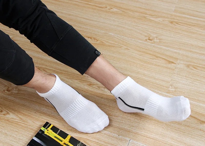 10Pieces=5Pair/lot Summer Cotton Man Short Socks Fashion Breathable Boat Socks Comfortable Casual Socks Male White Hot Sale