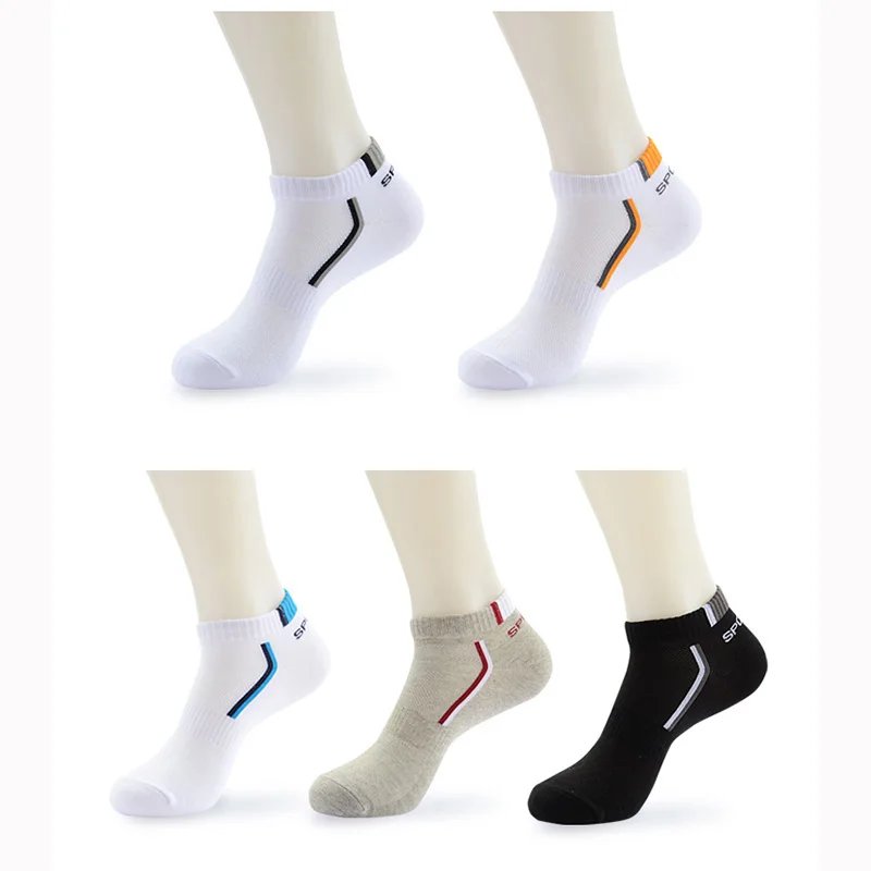 10Pieces=5Pair/lot Summer Cotton Man Short Socks Fashion Breathable Boat Socks Comfortable Casual Socks Male White Hot Sale