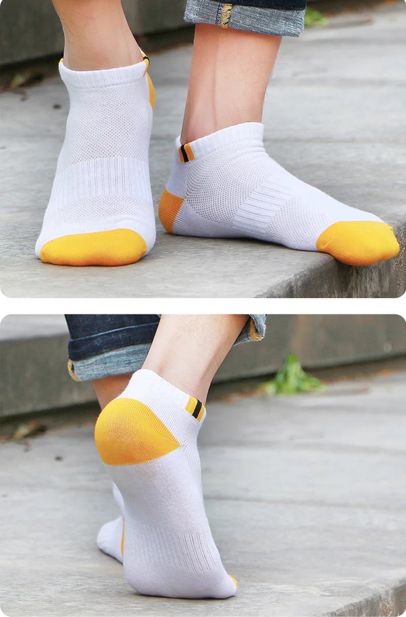 10Pieces=5Pair/lot Summer Cotton Man Short Socks Fashion Breathable Boat Socks Comfortable Casual Socks Male White Hot Sale