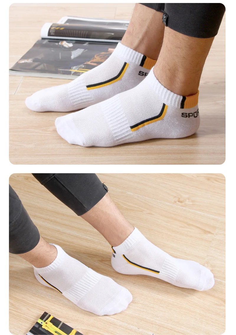 10Pieces=5Pair/lot Summer Cotton Man Short Socks Fashion Breathable Boat Socks Comfortable Casual Socks Male White Hot Sale