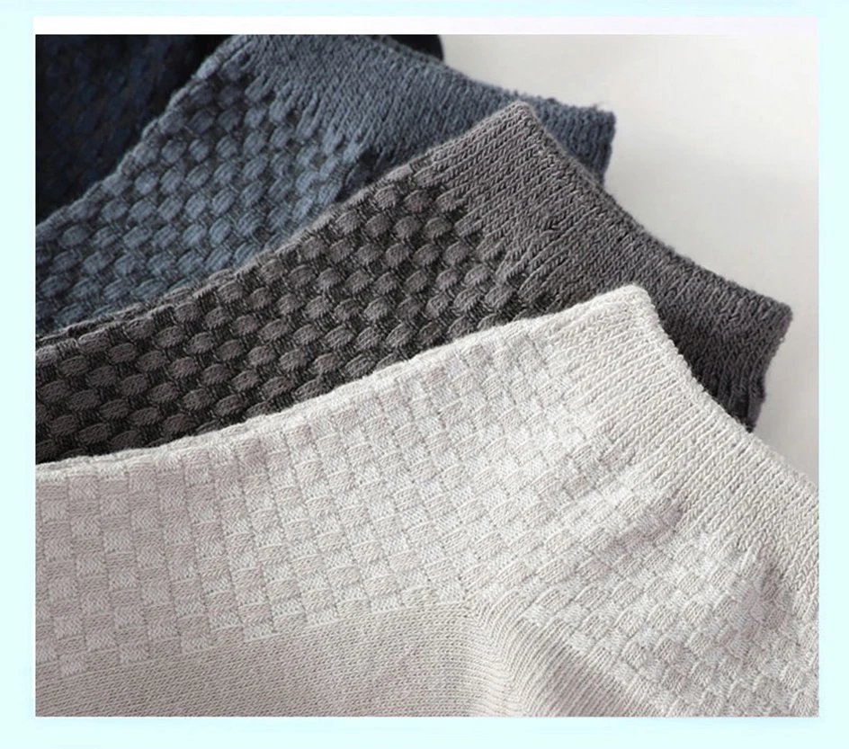 5 Pairs Men Short Socks Bamboo Fiber High Quality Crew Ankle Casual Business Breathable Soft Compression Low-Cut Socks for Male