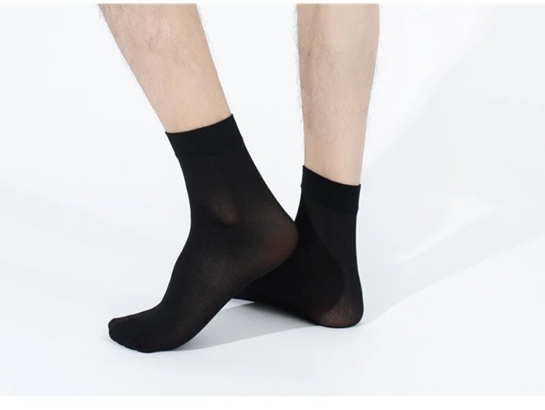 40pcs Breathable Socks for Men Summer Ultra-thin Stripe Ice Silk Cool Socks Antibacterial Business Men Bamboo Fiber Long Socks