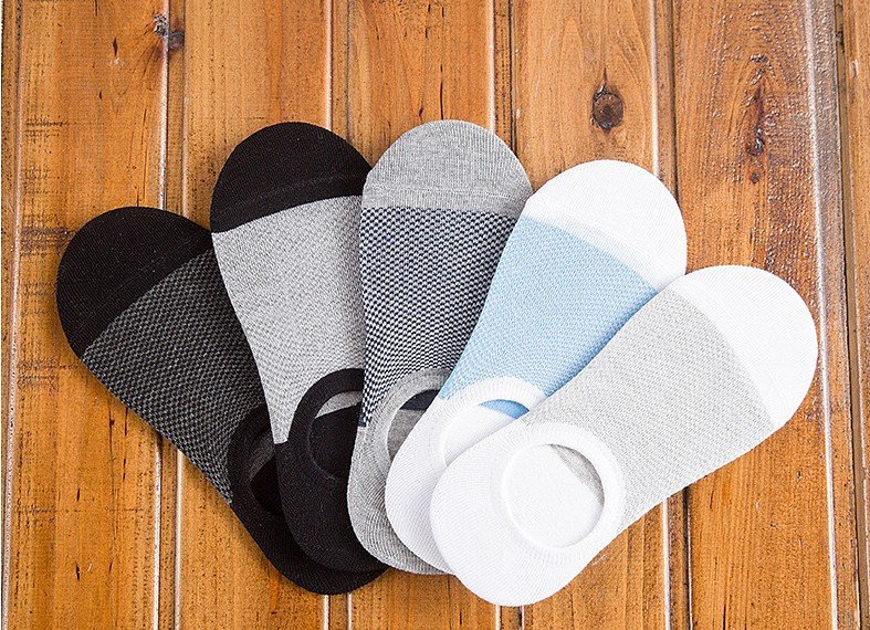 5 Pairs/lot Men Socks Stretchy Shaping Teenagers Short Sock Suit for All Season Non-slip Durable Male Socks Hosiery