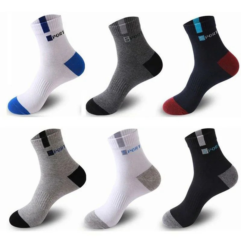 5 Pairs High Quality Bamboo Fiber Breathable Deodorant Business Men Tube Socks For Autumn And Spring Summer Plus Size EUR 38-47